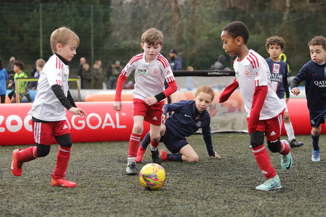 3v3uk academy players in airpitch inflatable football pitch