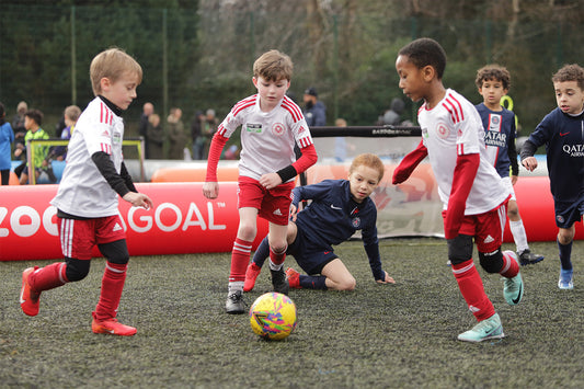 3v3uk academy players in airpitch inflatable football pitch