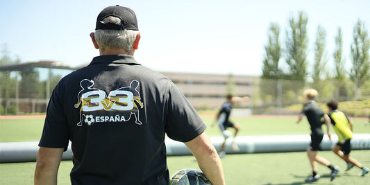 coach of 3v3 football 3v3 spain inflatable football pitch