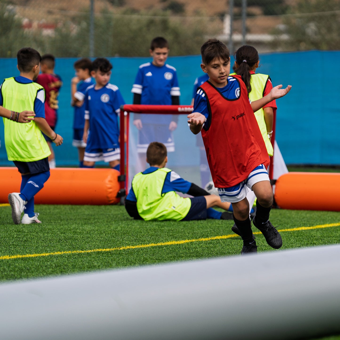 airpitch 3v3 inflatable football pitch blow up soccer field