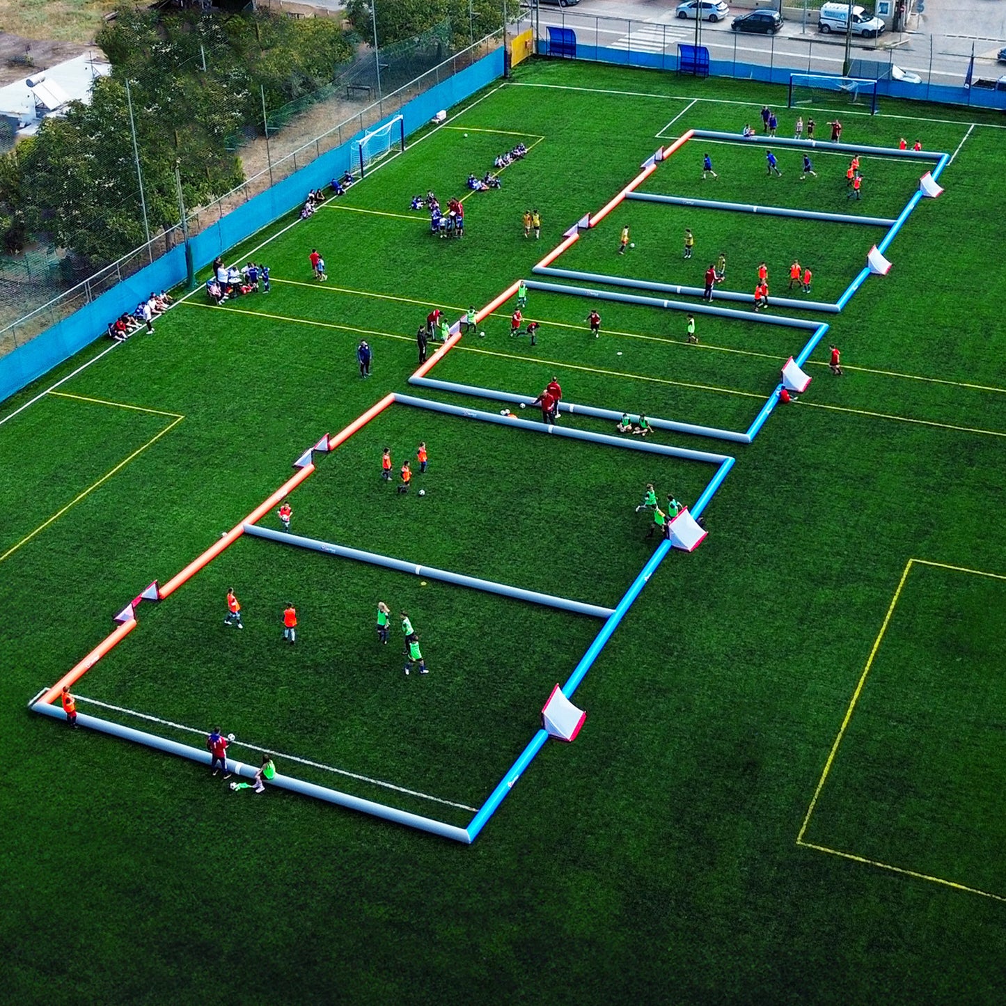 airpitch 3v3 inflatable football pitch blow up soccer field