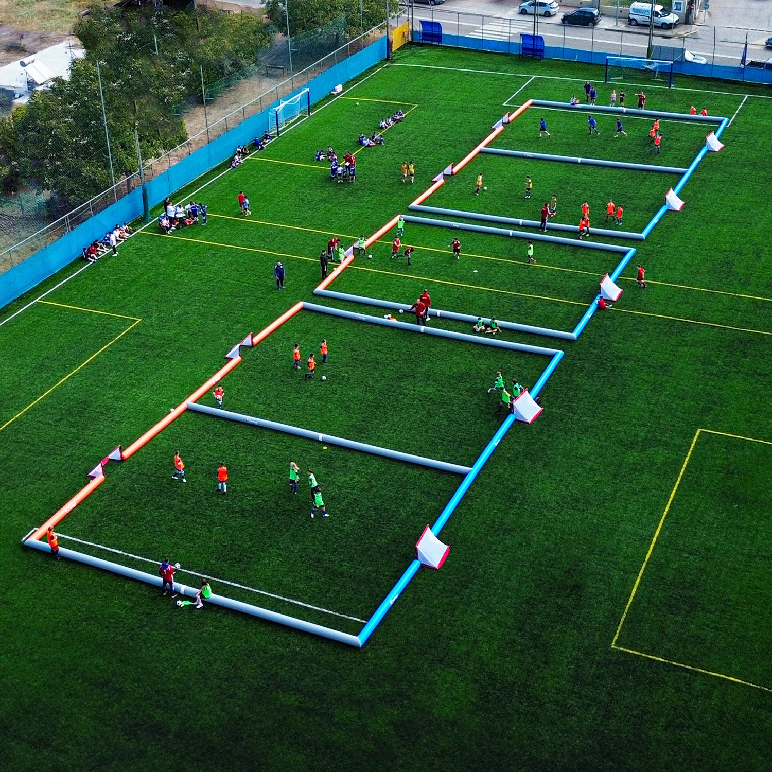 airpitch 3v3 inflatable football pitch blow up soccer field
