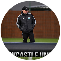 Newcastle United Coach using Airpitch inflatable football pitch for club training session