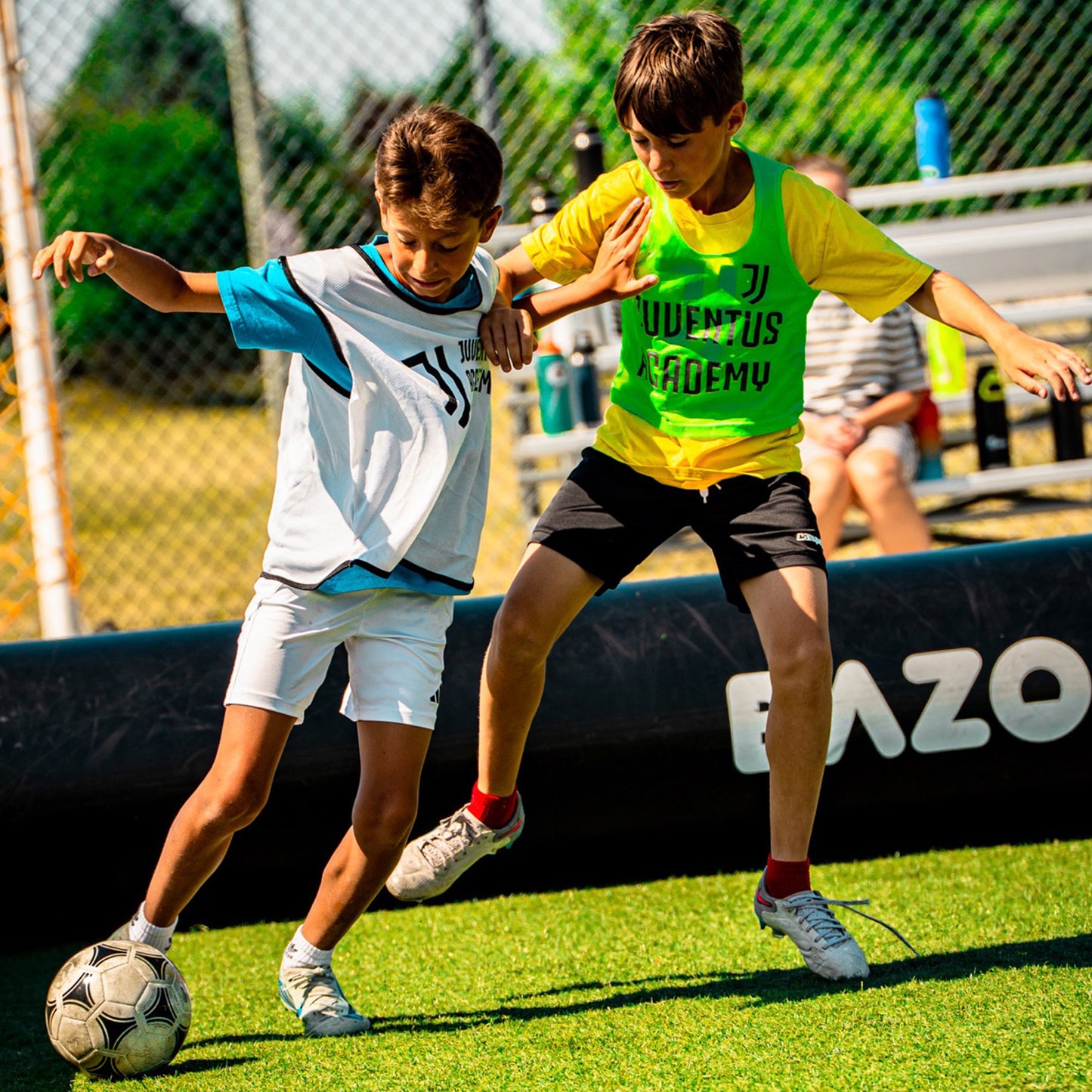 airpitch 3v3 inflatable football pitch 15x10m blow up soccer field juventus academy toronto