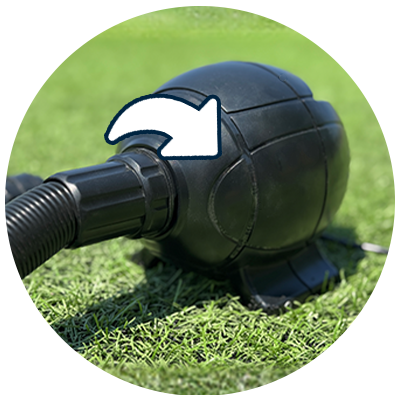 airpitch deflation instructions - step 3: turn pipe right