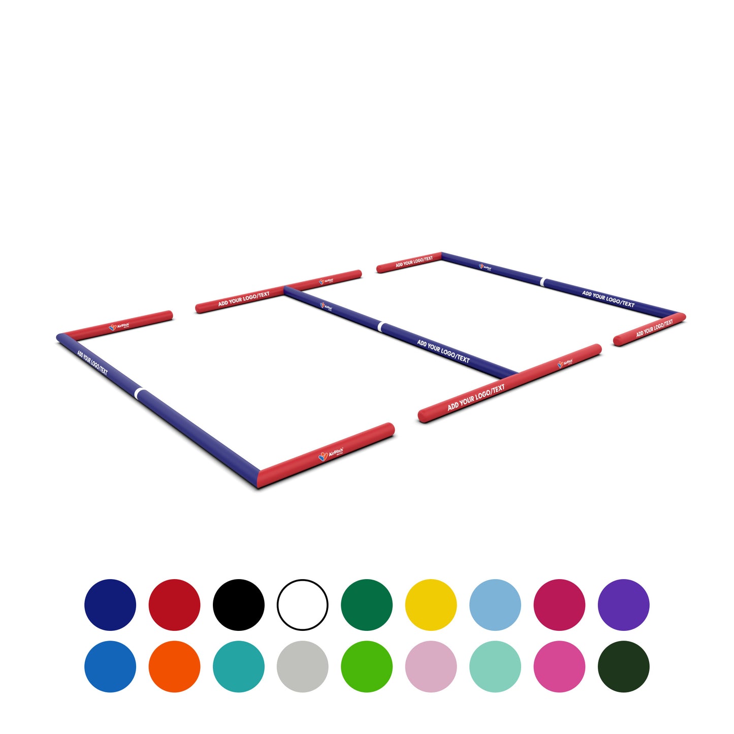 airpitch dual inflatable football soccer pitch field 3v3 blow up 15x20m custom