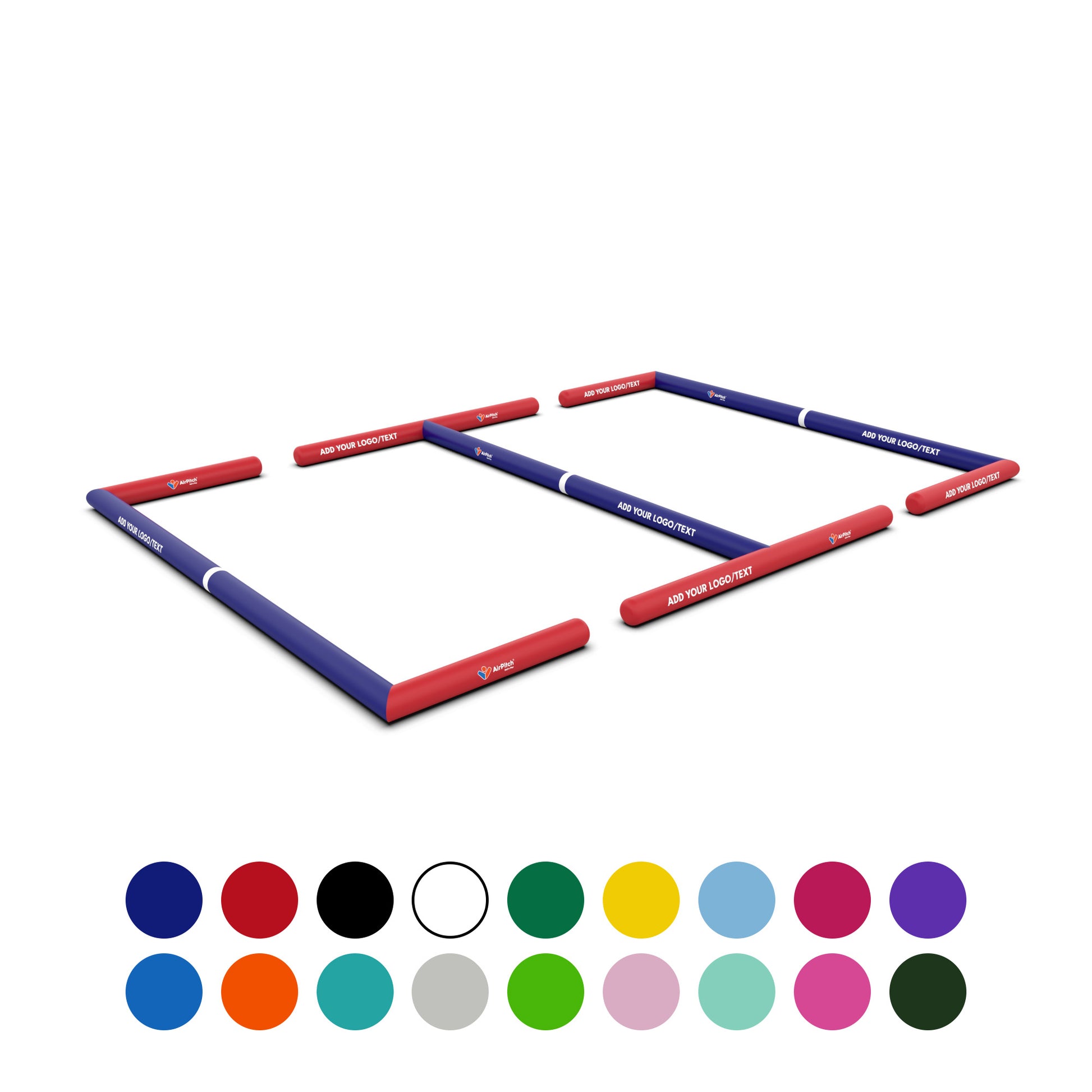 airpitch pro dual inflatable football soccer pitch field 3v3 blow up 15x20m custom